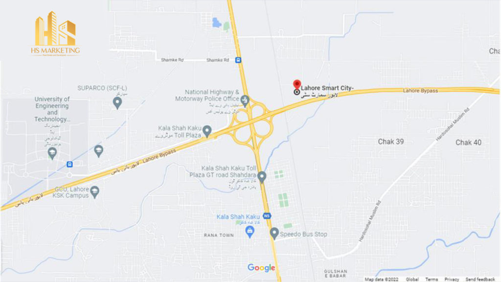 Lahore Smart City Location and Map