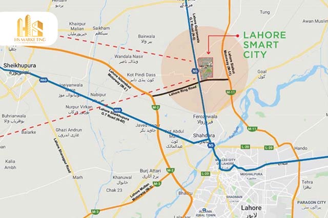 Prime Location of Lahore Smart City