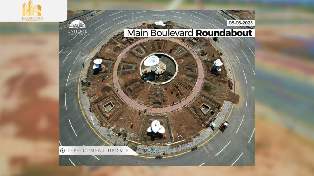 Lahore Smart City Main Boulevard roundabout