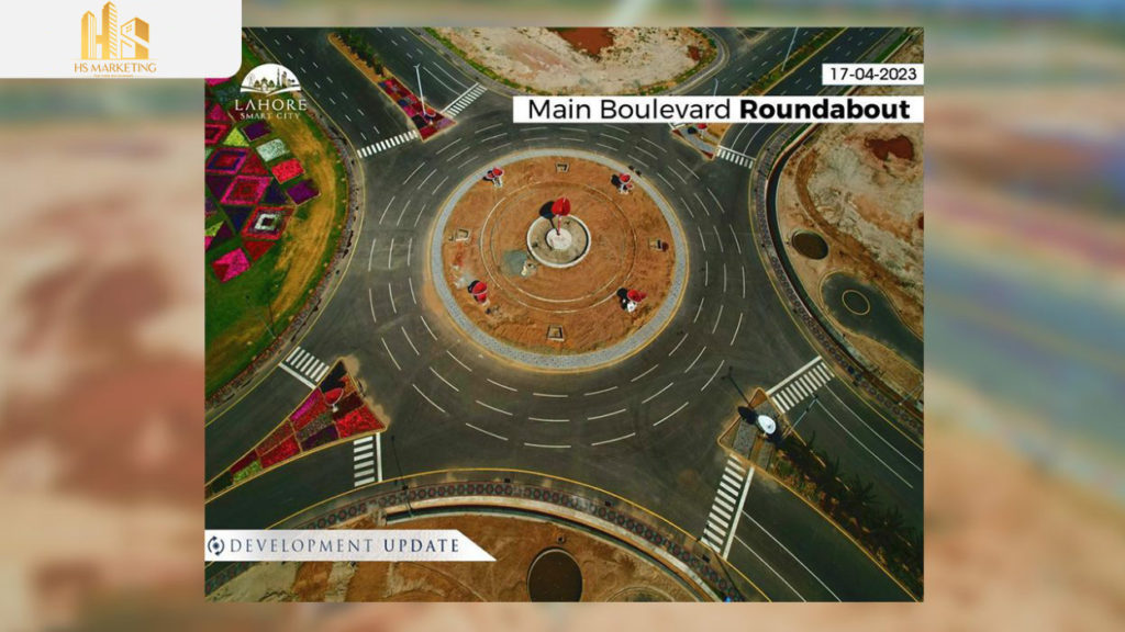 Lahore Smart City Main Boulevard roundabout